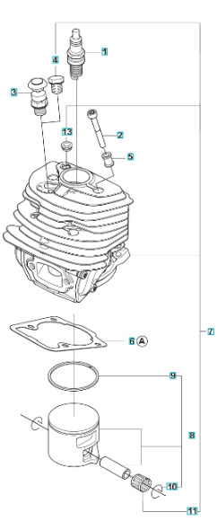 Cylindre Kpl Husqvarna 560XP, 562XP, CS2260