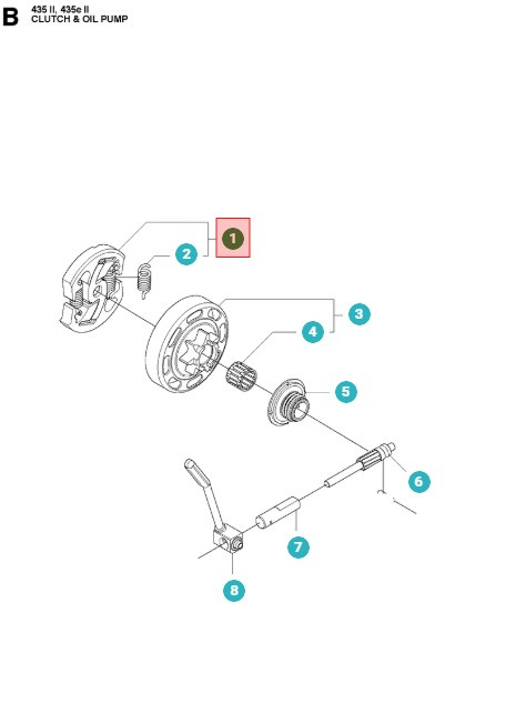 Embrayage Husqvarna 435, 440, Jonsered CS2240