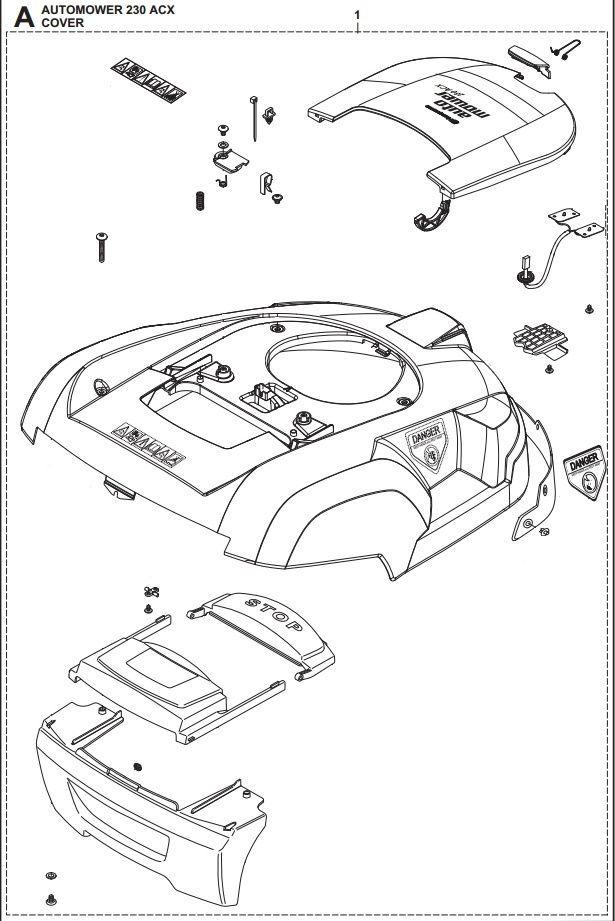 Carrosse kit complete Automower 230 ACX