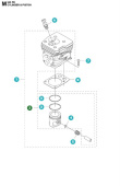 Piston 42mm Husqvarna 345FR, 545FR, 545FX, 545RX, FC/CC 2245 Piston 42mm Husqvarna 345FR, 545FR, 545FX, 545RX, FC/CC 2245