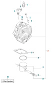 Cylindre-Piston Husqvarna 545(Gen 1), CS2252 Cylindre-Piston Husqvarna 545(Gen 1), CS2252