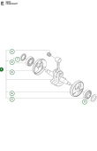 Vilebrequin Kpl Husqvarna 550XP, Jonsered CS2253 Vilebrequin Kpl Husqvarna 550XP, Jonsered CS2253