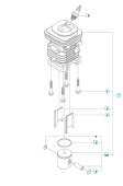 Cylindre, Kit Piston Husqvarna 120 Mark II, 236, 240 Cylindre, Kit Piston Husqvarna 120 Mark II, 236, 240