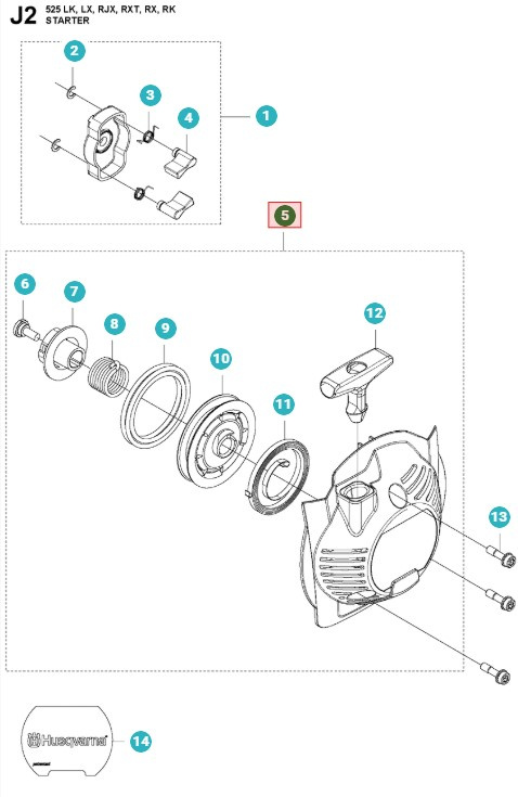 Démarreur 525RX, 525LK, 525LX, 525HE3, 525HE4