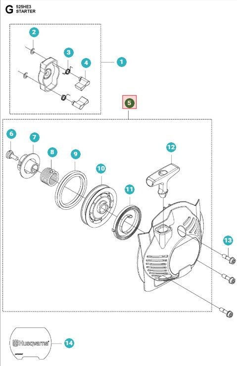 Démarreur 525RX, 525LK, 525LX, 525HE3, 525HE4
