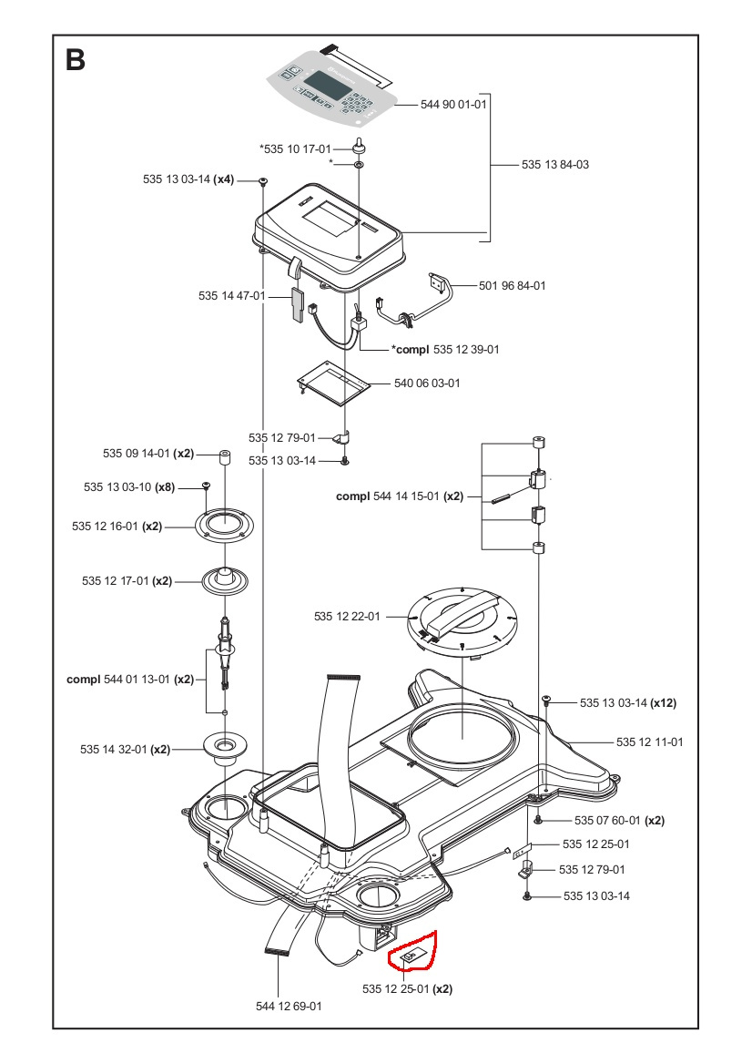 CIRCUIT IMPRIME collision sensor G2, 220AC, 230ACX, 260ACX