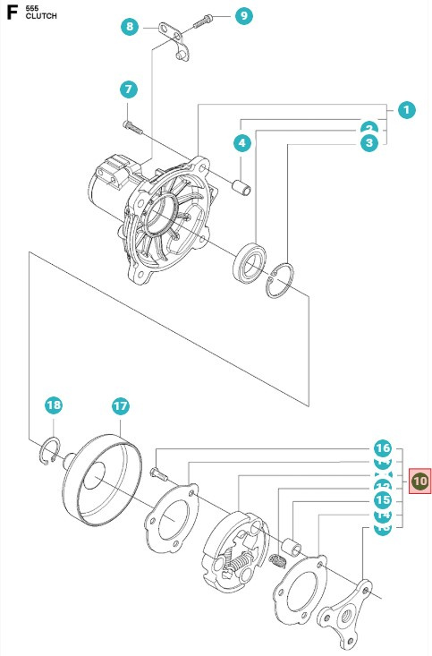 Accouplement 355FX, 355RX, 555FX, 555RX, FC2255, BC2255