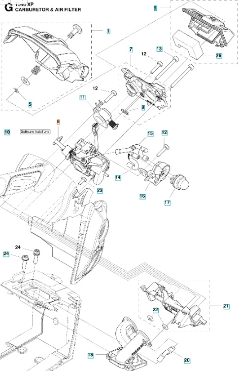 Carburateur Husqvarna T540XP