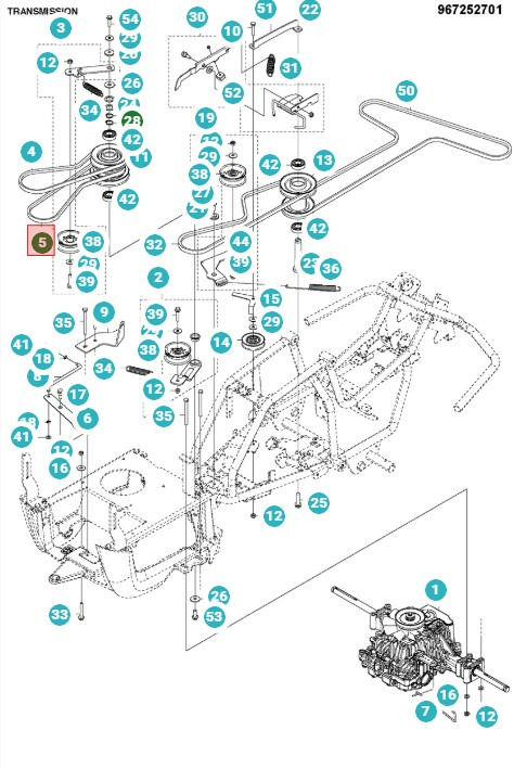 Courroie Rider 115B, 115C, 120C, FR2315MA