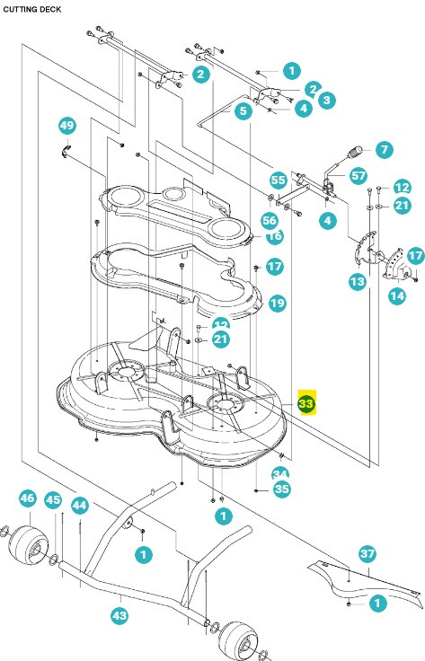Unité de coupe Rider 112C, 111B, FR2312