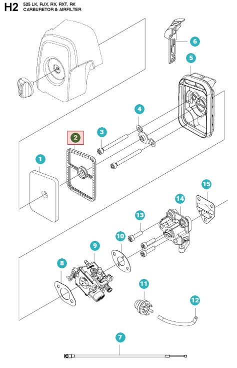 Filtre à air 525RX, 525RXT, 525LK, 325HE3, 325HE4, 525P5S