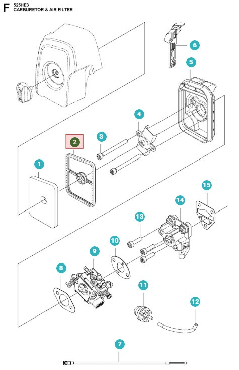 Filtre à air 525RX, 525RXT, 525LK, 325HE3, 325HE4, 525P5S
