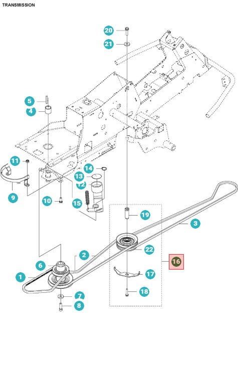 Poulie centrale complète