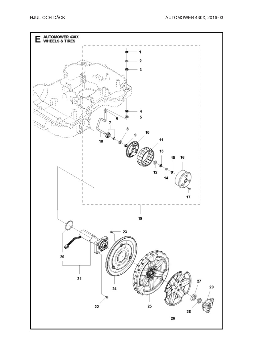 Roue arrière 330X, 430X