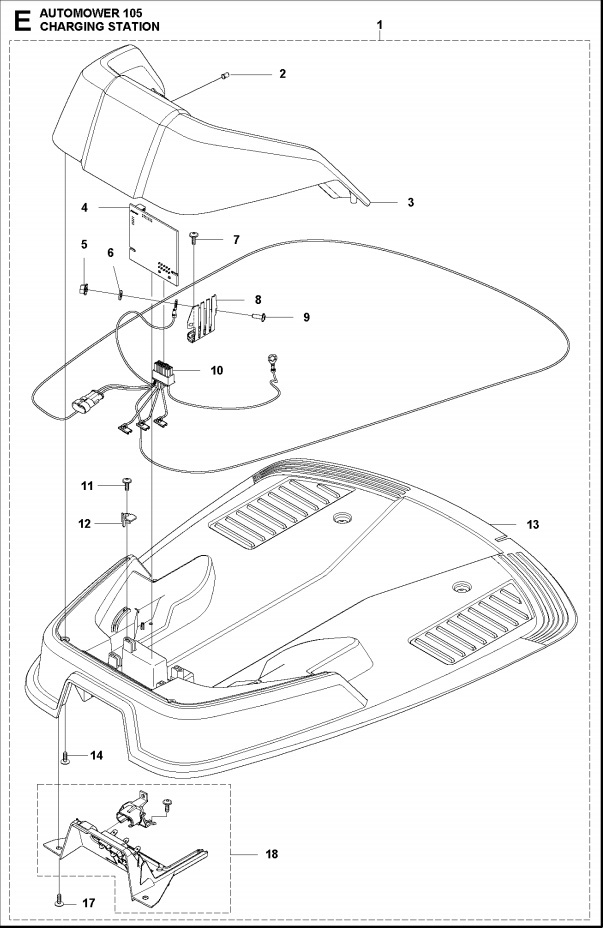 METIER Station de charge Automower 105 & Gardena