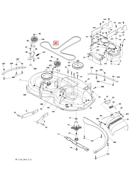 Courroie Husqvarna LT131, LT154, LT2113