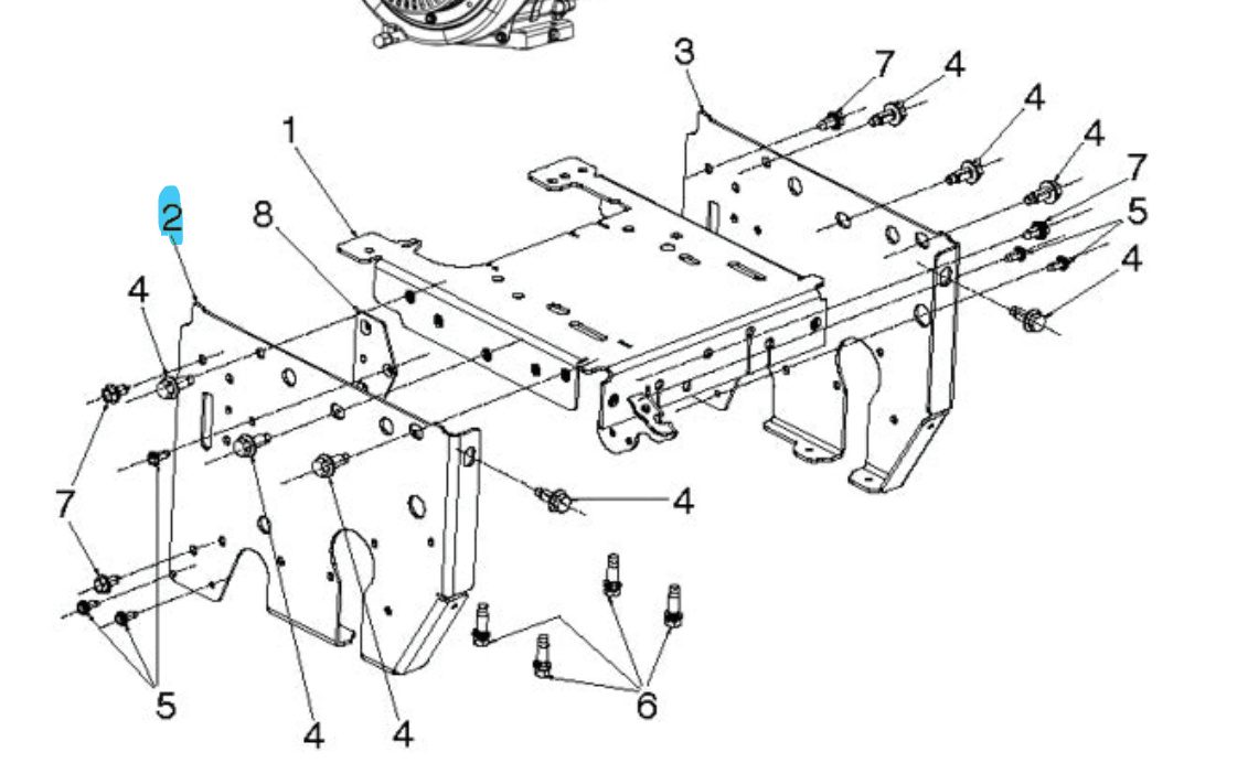 Cadre Latéral Gauche - Ms668 - Orang 5838084-03