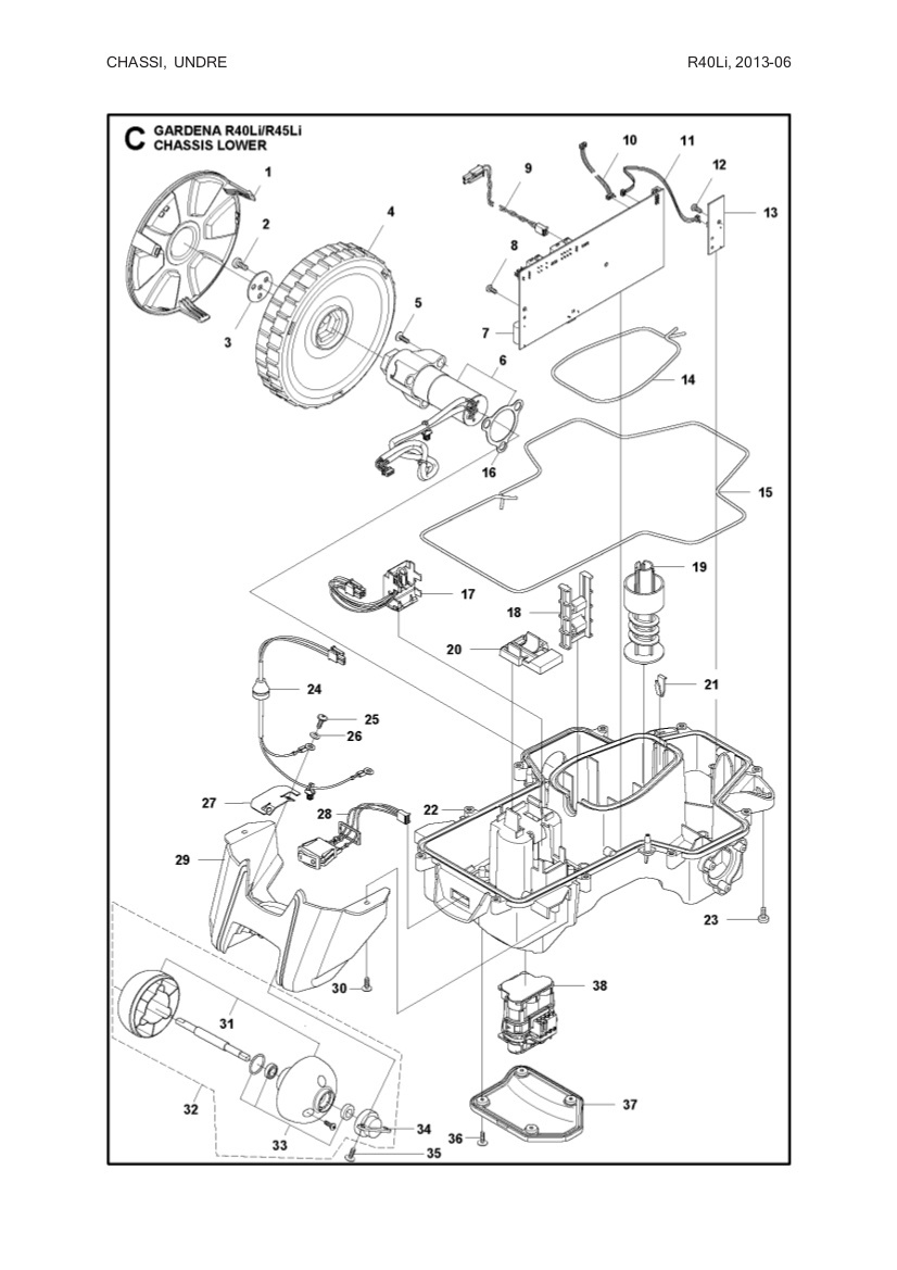 Roue Arriere kit 105, 305, 308