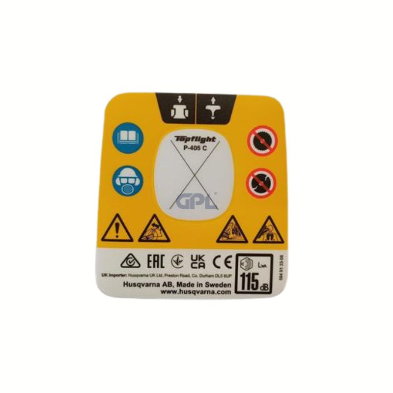 Avertissement sur les autocollants