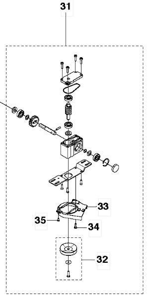 Engrenage à vis sans fin avec protection