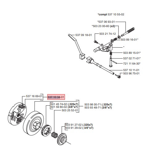 Embrayage Husqvarna 357XP