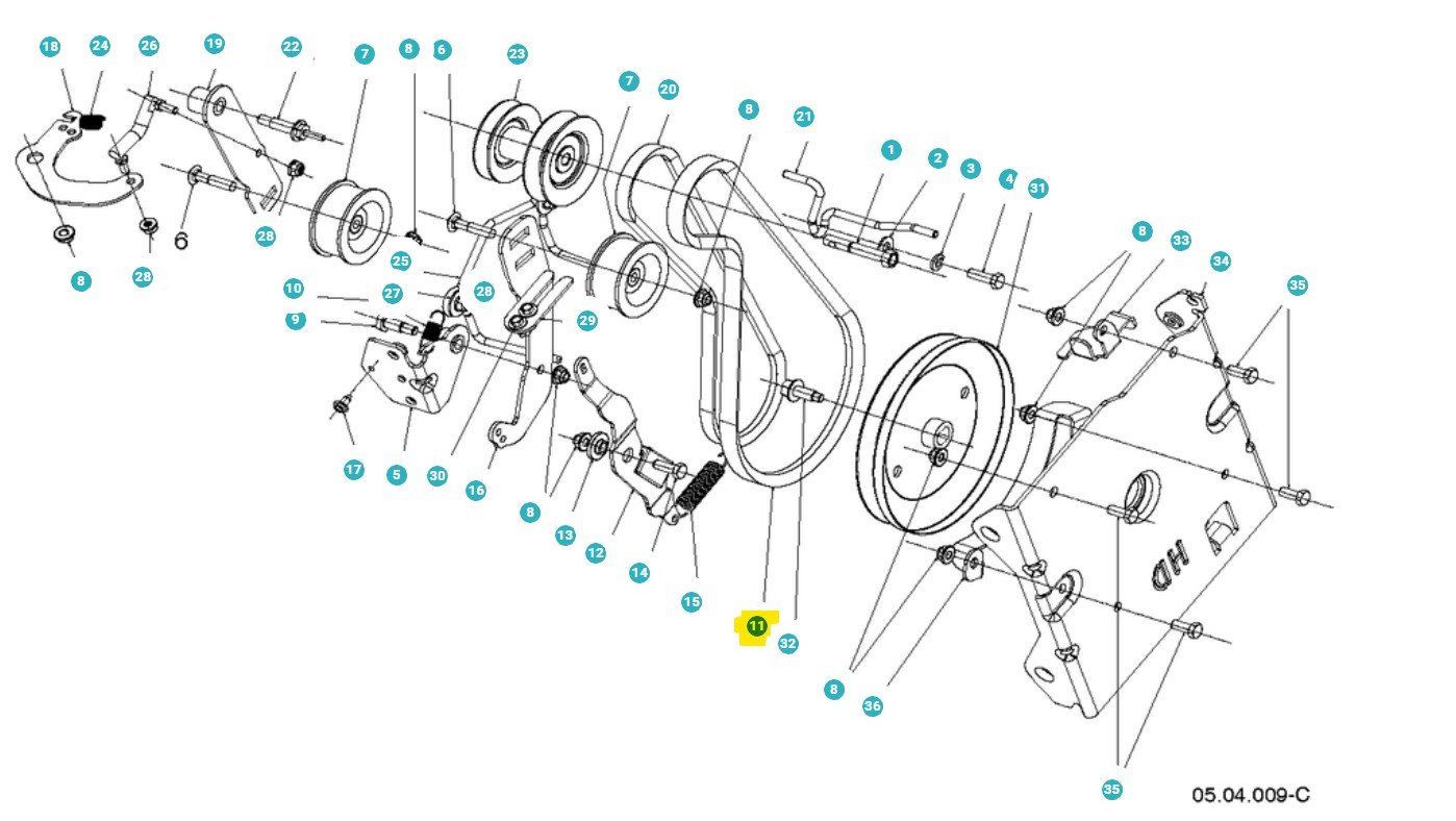 Courroie ST327, ST330, ST424, ST427, ST430