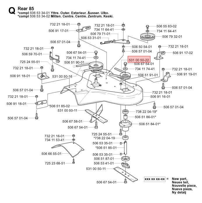 Courroie Rider 13H, 11, 850, FR13, FR2113A
