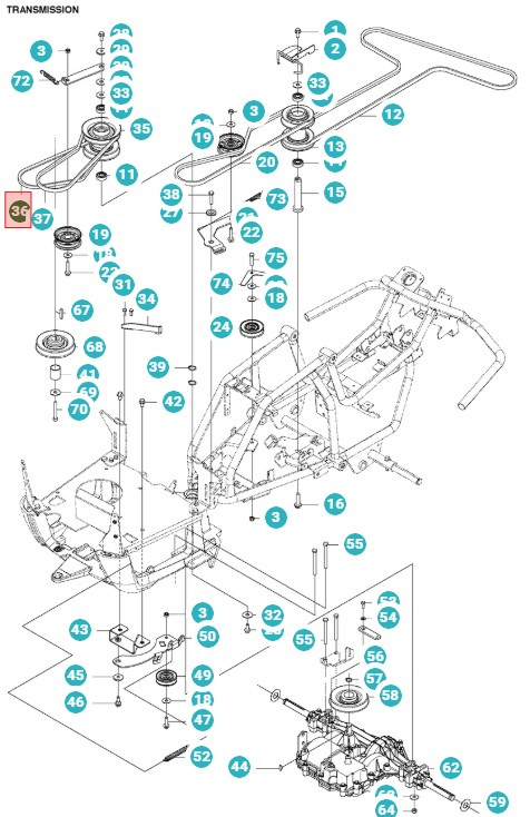 Courroie Rider 112C5, 11, 970, 850