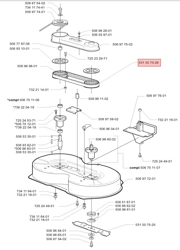 Courroie Rider 11 Bio, 13 Bio, 16, Pro 15, Pro 18, 15V2