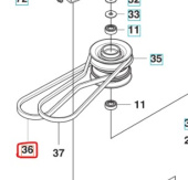 Courroie R111B, Jonsered FR2312 MA Courroie R111B, Jonsered FR2312 MA
