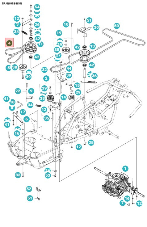 Courroie Rider 112C, Jonsered FR2312MA