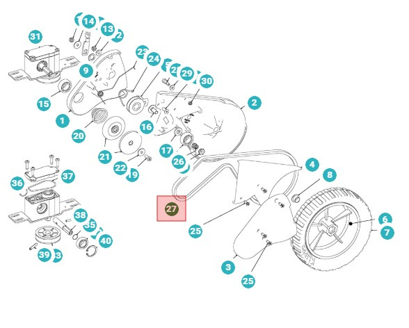 Klippo Courroie Excellent S, Comet S, Cobra S, Pro 19/21S