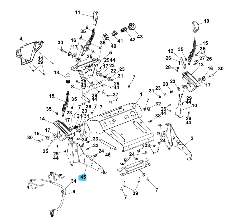 Console Latérale Gauche Ms 498 Gris 5896268-03