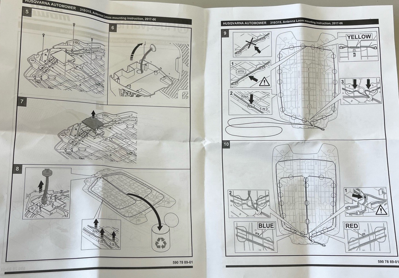 Plaque de charge d'antenne Automower 310, 315, 315X