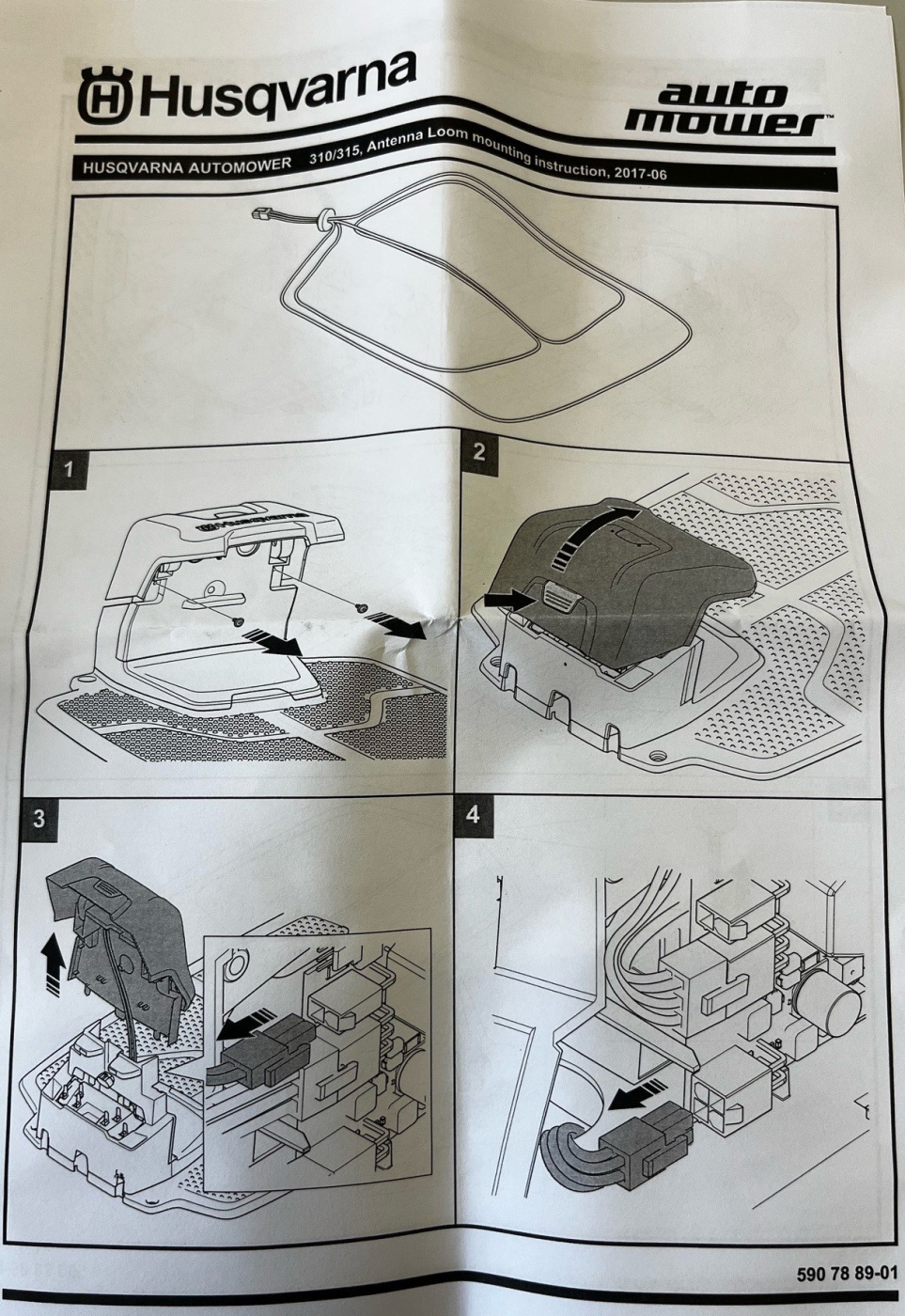 Plaque de charge d'antenne Automower 310, 315, 315X