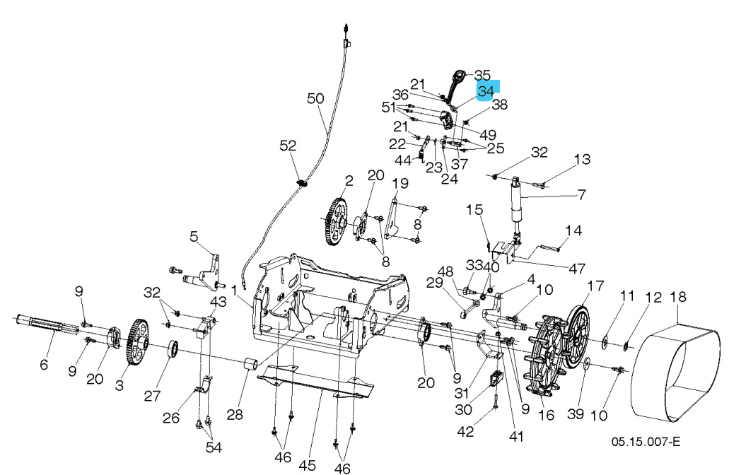 Commande de levier de tige 5905943-01