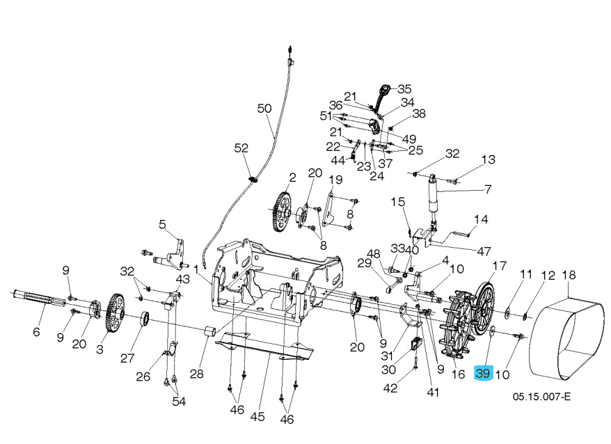 Plaque d'espacement .38 X 1,5 5906985-01