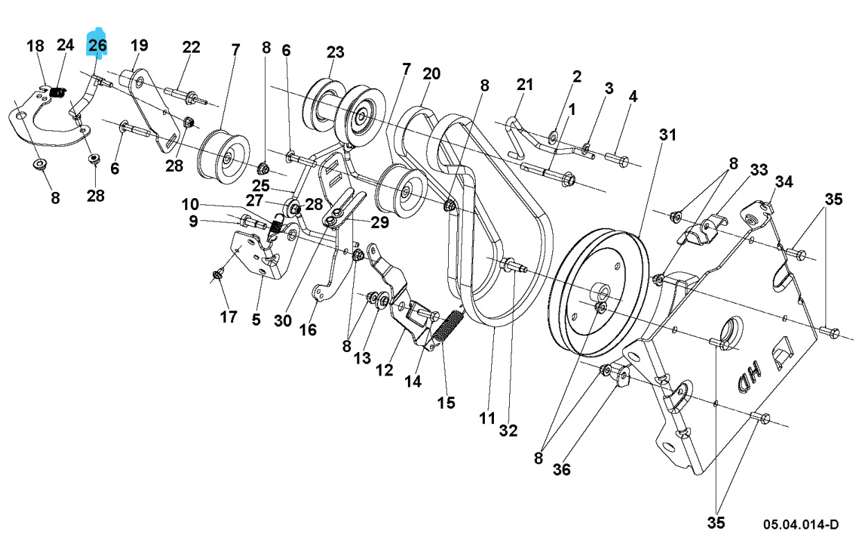 Lien Assy Drive Idler 5907207-01