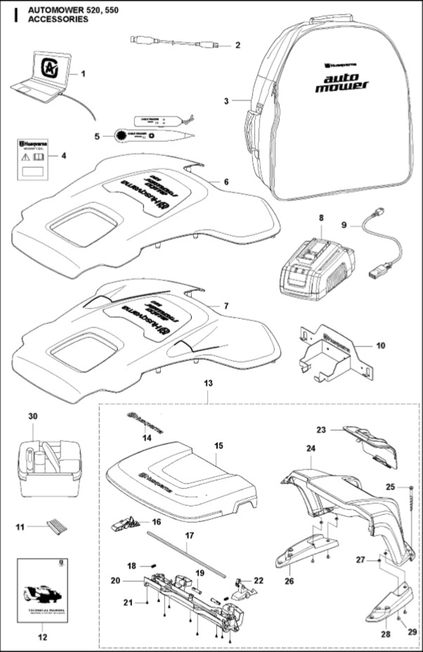 Carrosse kit, Top Cover, Grey