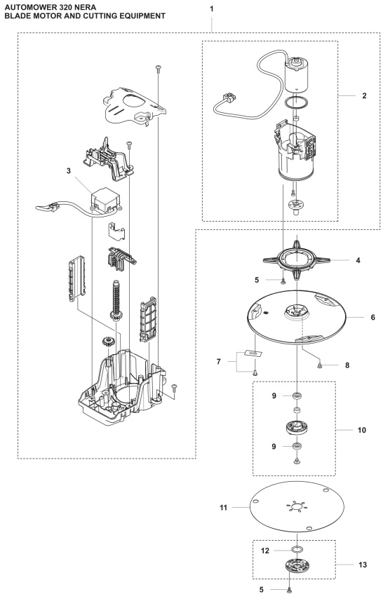 Moteur de hauteur de coupe 