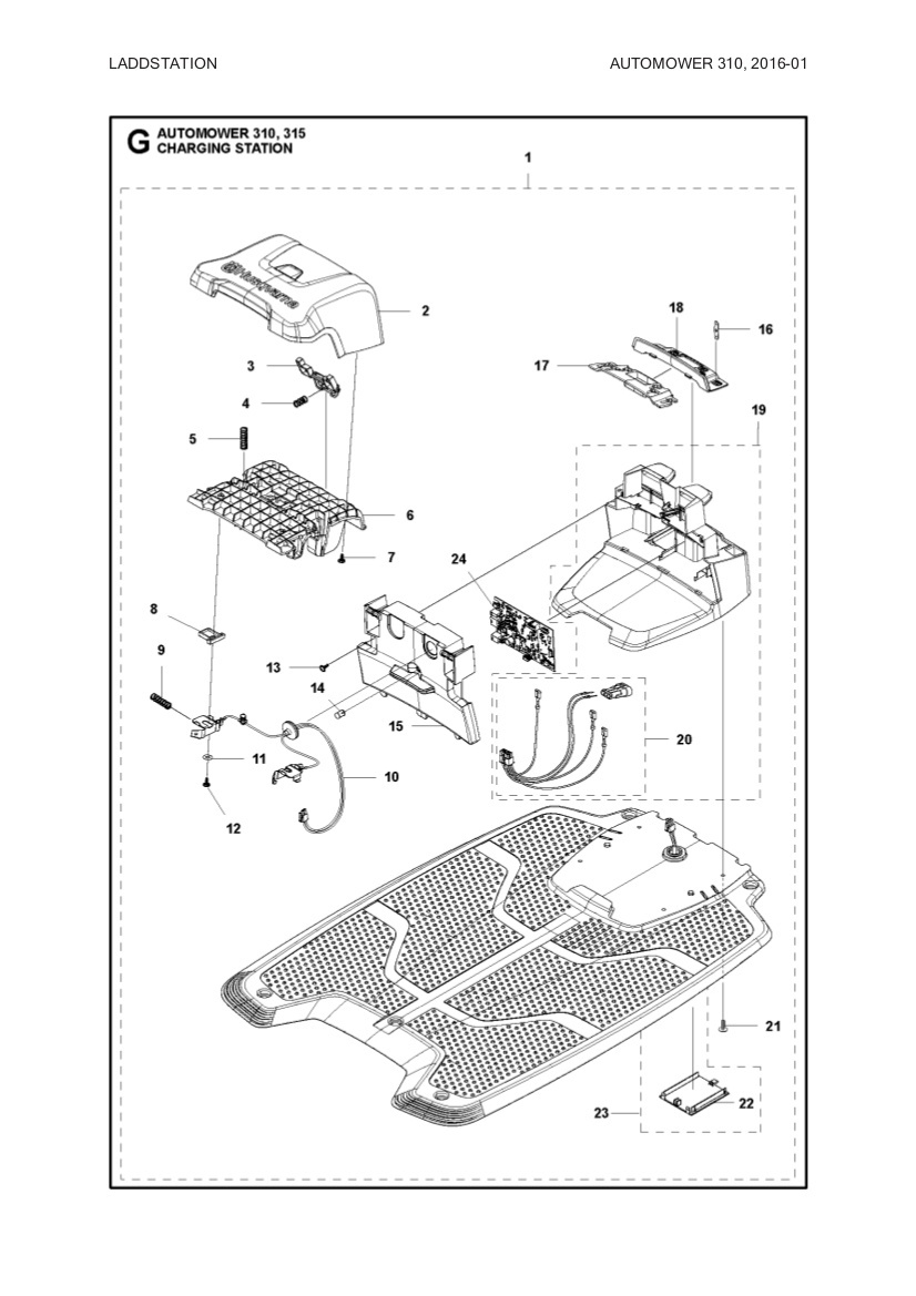 CIRCUIT IMPRIME Station de charge 310, 315, 315X, 405X, 415X