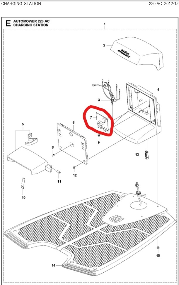 CIRCUIT IMPRIME Station de charge 220AC, 230ACX, 260ACX, 265ACX