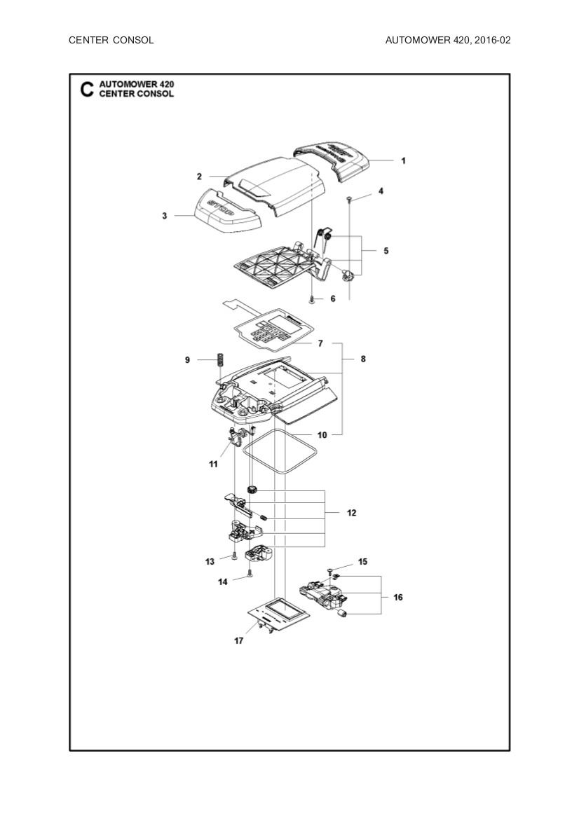 Display CIRCUIT IMPRIME Automower 420, 430X, 440, 450X (2019-)