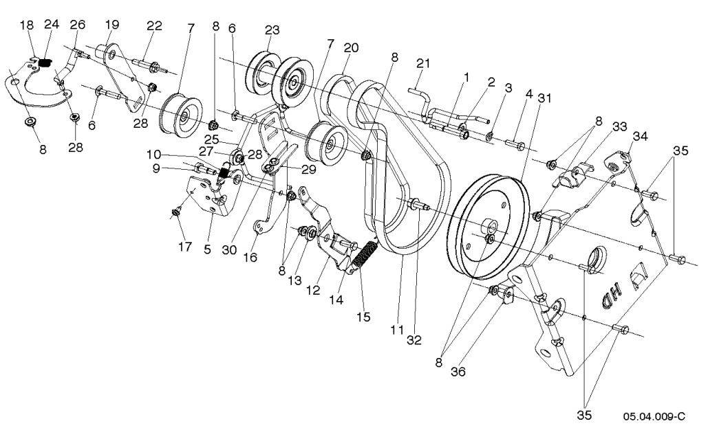 Bras de renvoi de guidage en zinc noir 5929178-02