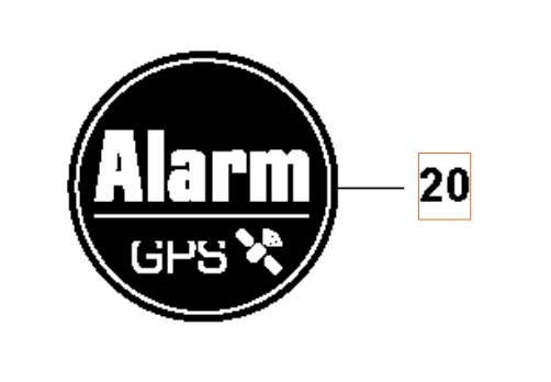 Alarme, autocollant GPS