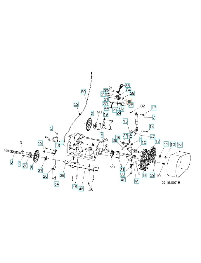 Levier de hauteur de godet de support