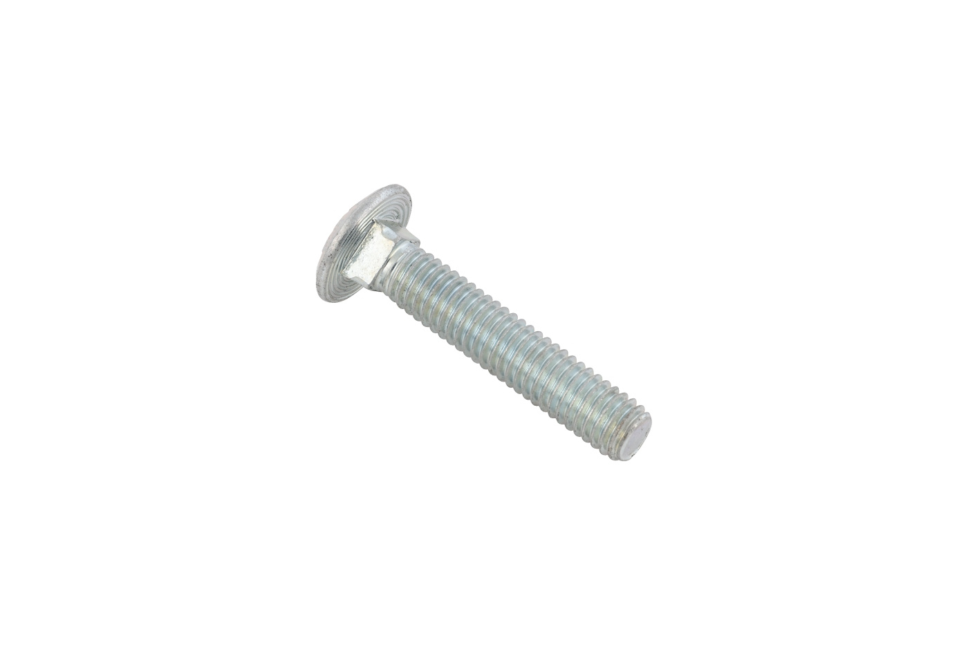 Boulon à tête cylindrique et collet carré 3/8-16 x 2,02 po, zinc clair de grade 5