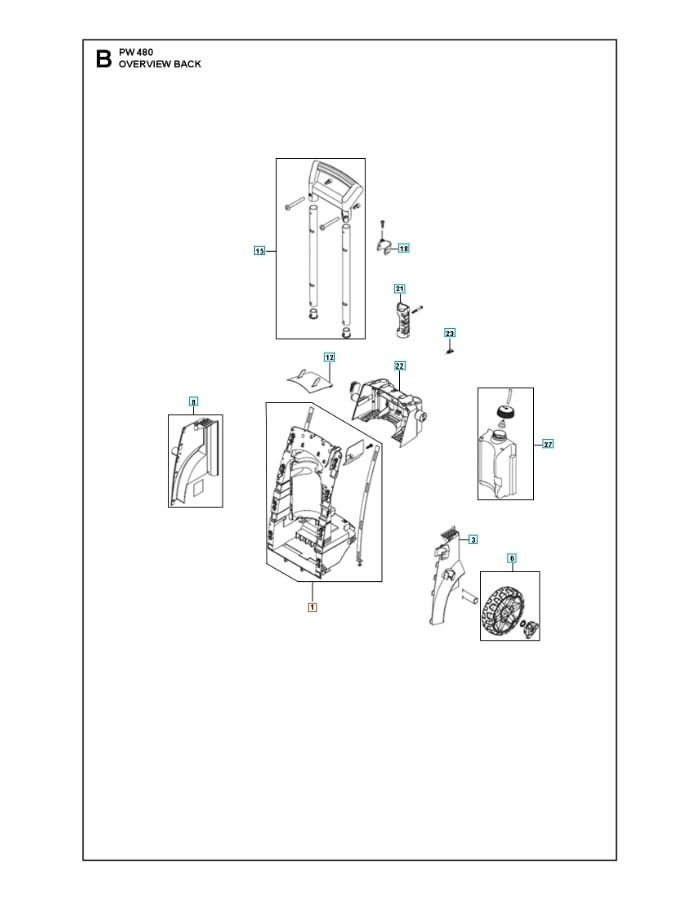 Châssis Arrière Gris Foncé 5960248-01