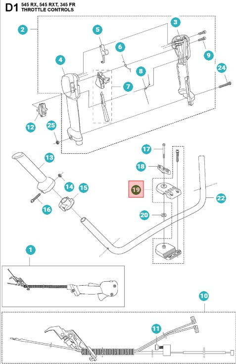 Support de guidon pièce de rechange K 5962833-01