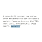 Kit De Service 97 Crd Pneu Câble 5968408-03 Kit De Service 97 Crd Pneu Câble 5968408-03
